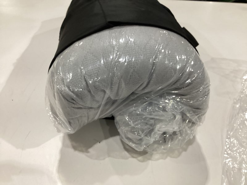 Condition photo showing New/Like New for vekkia travel pillow with memory foam, portable and compressible camping pillow with washable cover, ergonomic supportive for sleeping, ideal for adults & kids travel, hiking, airplane, car (gray m) gray medium