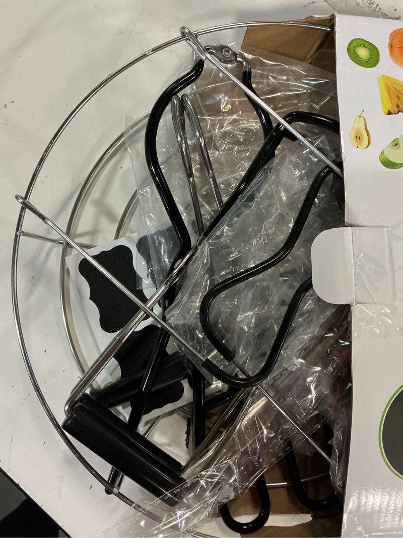 Condition photo showing As Is for canning supplies starter kit, stainless steel canning set tools: rack, ladle, measuring spoons, funnel, tongs, jar lifter, lid lifter & accessories for canner/pot, beginner, home canning kit - black black kit with rack