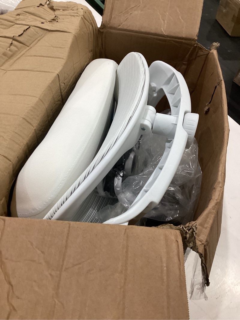 Condition photo showing As Is for tralt office chair - ergonomic desk chair with adjustable lumbar support, mesh computer chair, executive chairs for home office comfortable lumbar support (white)