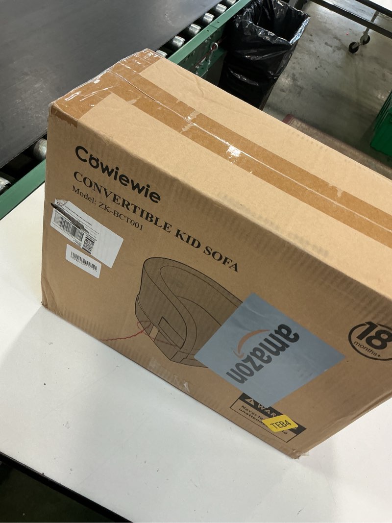 Condition photo showing New/Like New for Cowiewie Toddler Travel Bed 2-in-1 Kids Sofa Chair with Removable Cover, Soft Foam Portable Foldable Toddler Bed for Travel with Carrying Bag