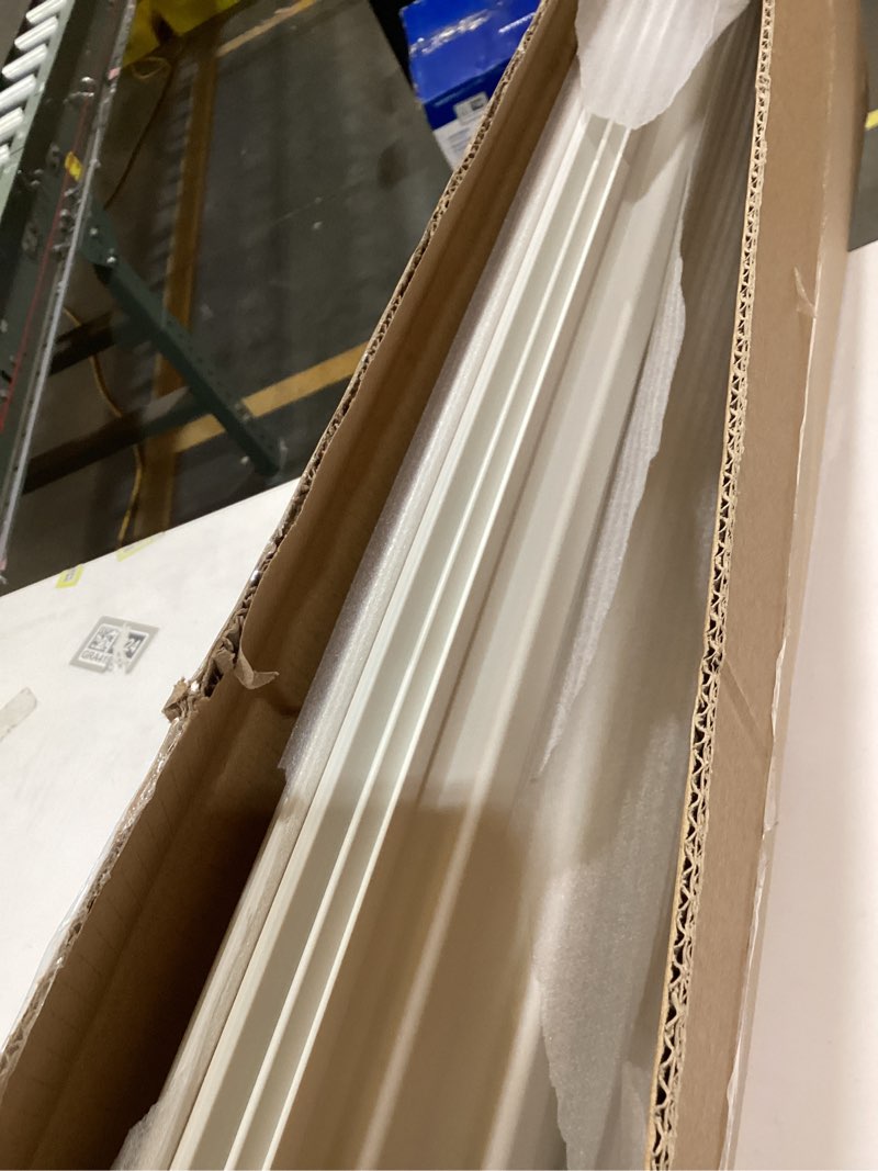 Condition photo showing Good Condition for heavy-duty slat wall paneling 4x2 ft, pvc slatwall panel garage wall organizer mounted storage system, easy-to-install adjustable, compatible with most accessories, for garage, home, store - white 1x4 ft