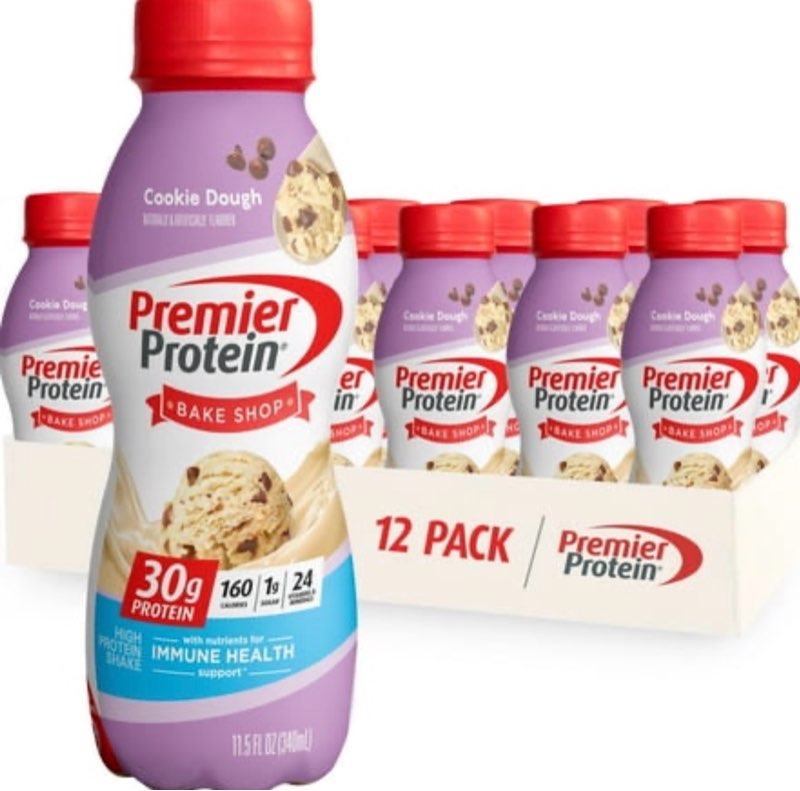 ((bb/sep/25/2025))premier protein shake  cookie dough  30g protein  11.5 fl oz  12 ct