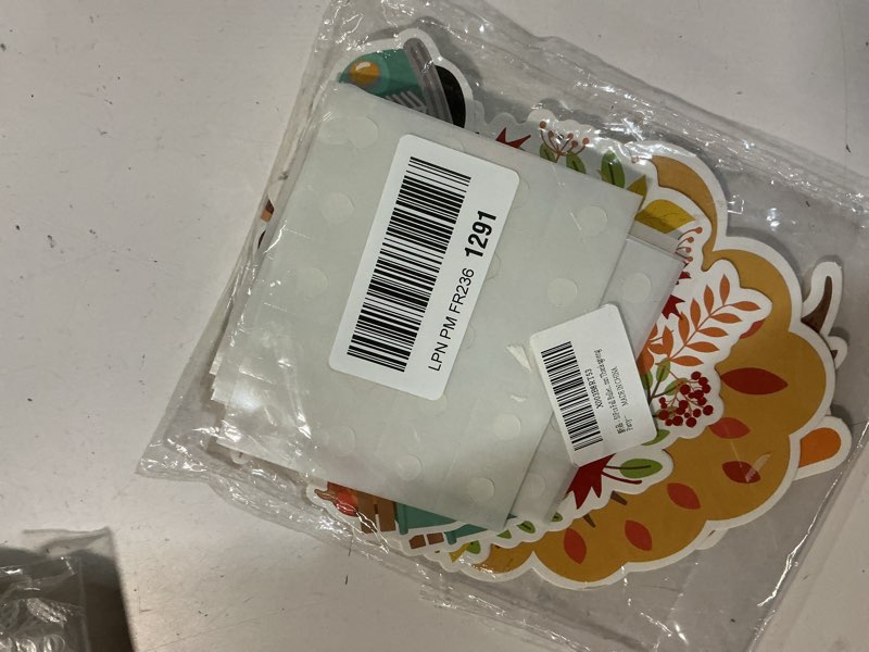 Condition photo showing New/Like New for 50Pcs Fall Bulletin Board Decorations Set Thanksgiving Cutouts Classroom Decor Pumpkin Leaf Fall Theme Paper Cutting with Glue, for Kids School Church Preschool Classroom Autumn Thanksgiving Party… Fall 50