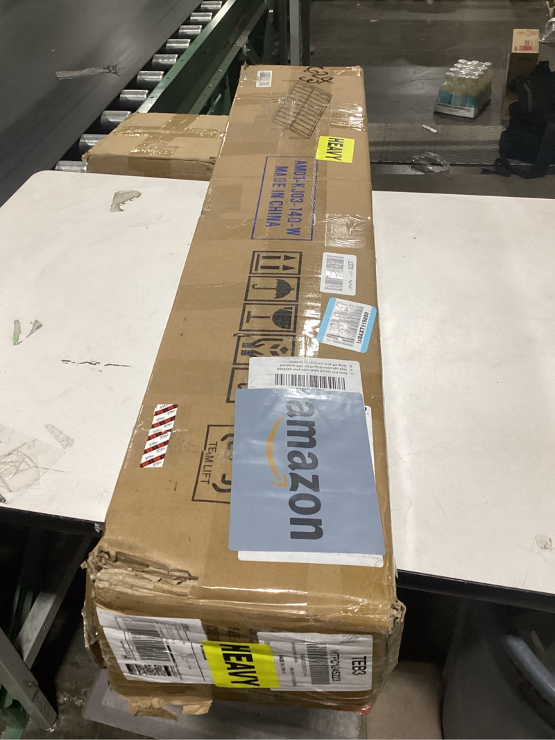 Condition photo showing New/Like New for ITIMIDI 14 Inch White Queen Bed Frame with Round Corner Legs, Metal White Queen Platform Bed Frames, Storage Space, No Box Spring Needed, Heavy Duty Steel Support 3500 LBS, Noiseless, Easy Assembly Queen 14 Inch