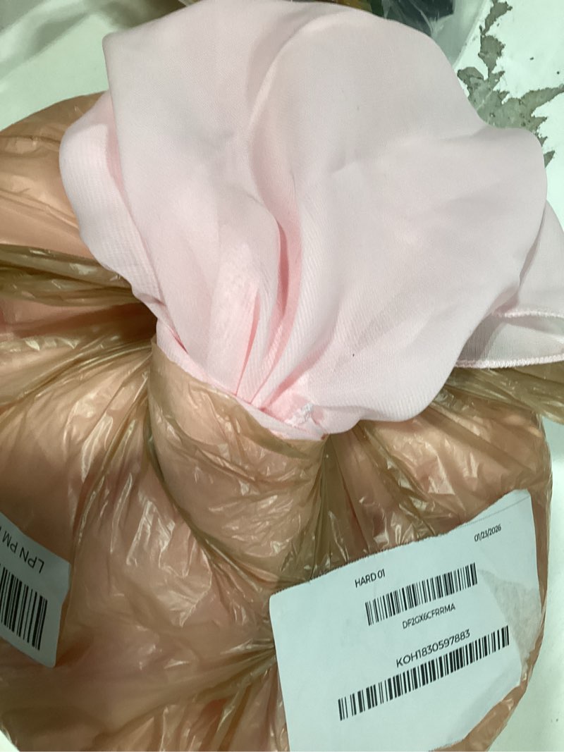 Condition photo showing Good Condition for 2 Panels Wedding Arch Draping Fabric 20Ft Length x 28" Width Light Pink Arch Drapes Chiffon Fabric Sheer Curtains Backdrop for Party Bridal Decor Wedding Ceremony Ceiling Stage Reception Decorations 20Ft length x 28" width (2 Panel) Light Pink