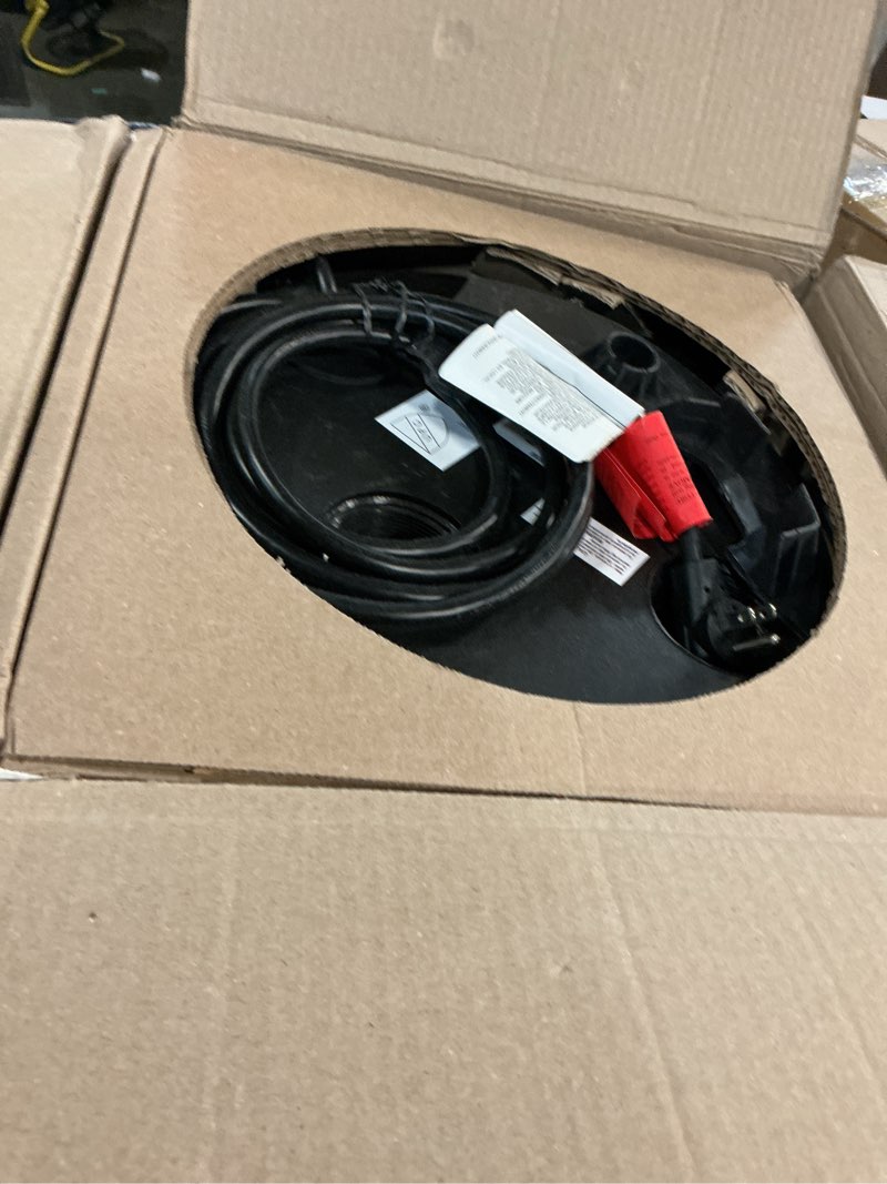 Condition photo showing As Is for little giant wrs-6 115-volt, 1/3 hp, 2760 gph under sink drainosaur automatic sump system with big john 6-cia sump pump, 5-gallon tank and 10' cord, black/blue, 506055 5-gallon, 1/3 hp