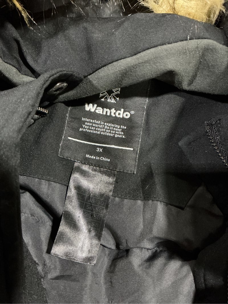 Condition photo showing Good Condition for wantdo Plus Size Winter Coats for Women Parka Overcoat Warm Winter Jacket with Hood 3X Black