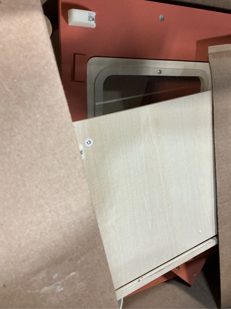 Condition photo showing As Is for Lehoo Castle Kids Play Kitchen for Toddlers 1-3, Wooden Kitchen Playset Small, Pretend Play Kitchen Toys with Play Food Pots and Pans Accessories