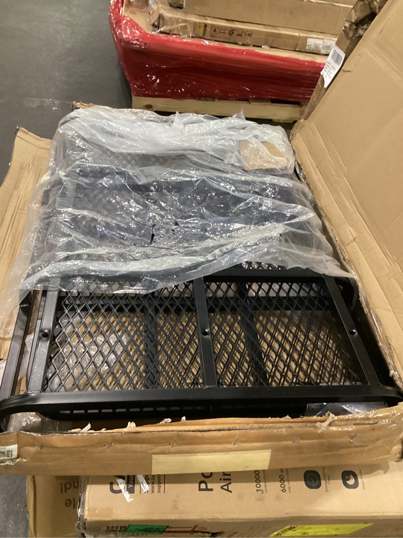 Condition photo showing Good Condition for almuloo hitch mount carrier with folding ramp for wheelchairs and lawn equipment, with a capacity of 500lbs and 73lbs unit weight