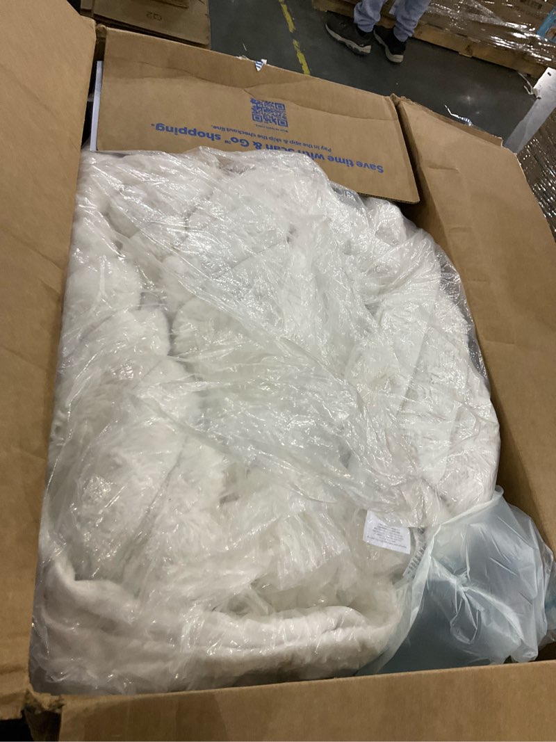 Condition photo showing item condition for bedsure faux fur king size comforter set - grey fluffy comforter king size, soft and cozy shaggy winter bedding comforter sets, warm luxury fuzzy bed set 3 pieces, 1 comforter and 2 pillowcases king 02 - grey