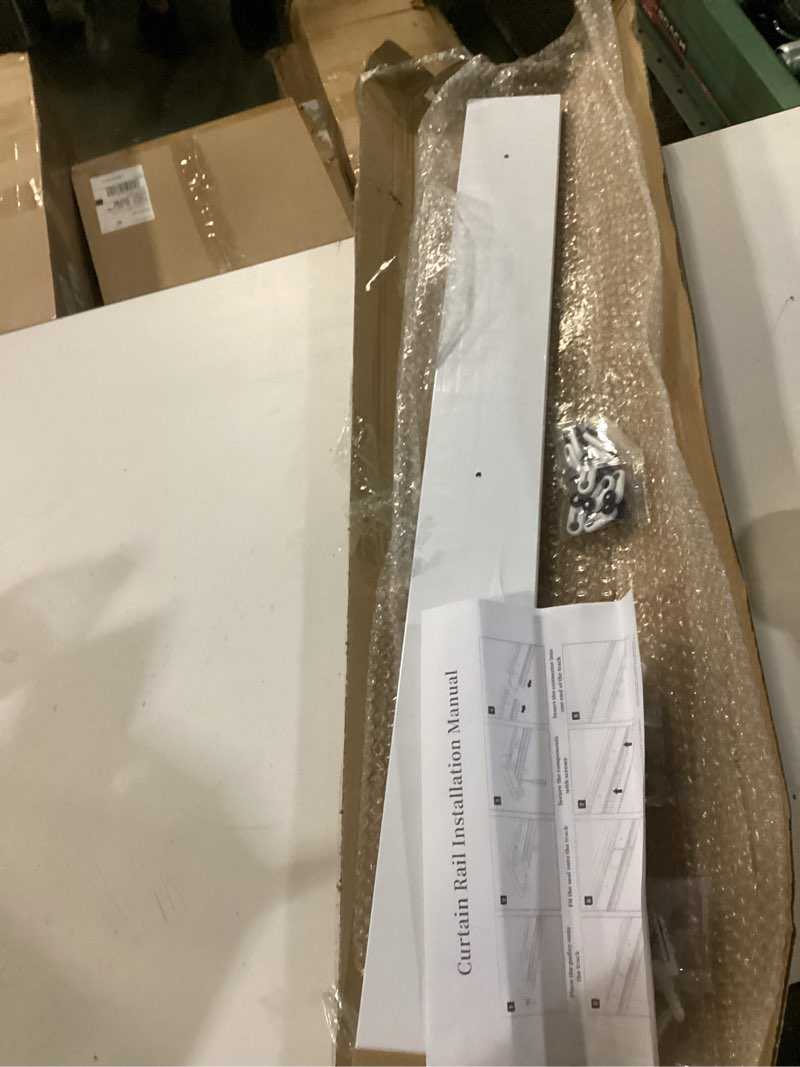 Condition photo showing New/Like New for 3.3ft 6.5ft 7.5ft 10ft 12.5ft 14ft Curtain Pelmet Box Without Tracks, Aluminum Alloy Window Cornice Board Wall Mounting, White Decorative Valance Box Set (3.3ft/100cm) similar