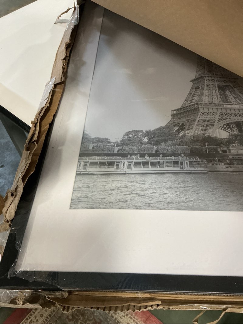 Condition photo showing As Is for upsimples 22x30 Picture Frame, Display Pictures 18x24 with Mat or 22 x 30 Without, Wall Hanging Poster Frames, Black, 1 Pack Black 22x30