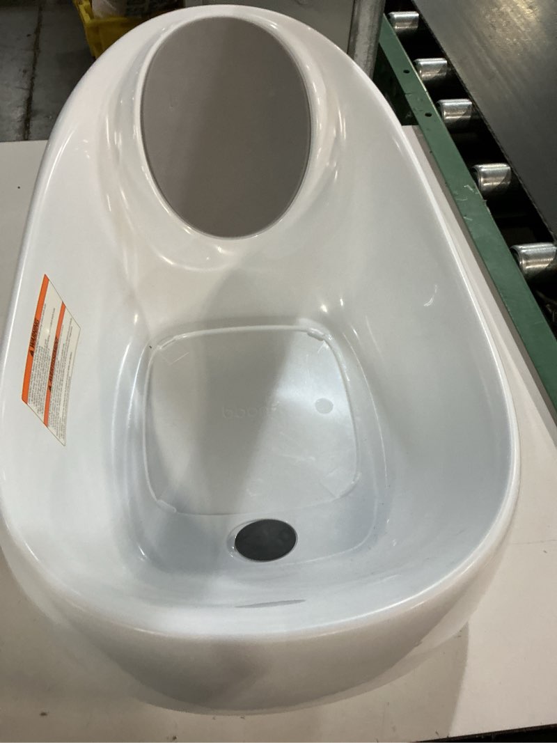 Condition photo showing As Is for boon soak 3 stage baby bathtub - baby bath tub with three support positions for newborn to toddlers - color changing drain plug for ideal bath temperature - gray - ages 0 to 18 months and up