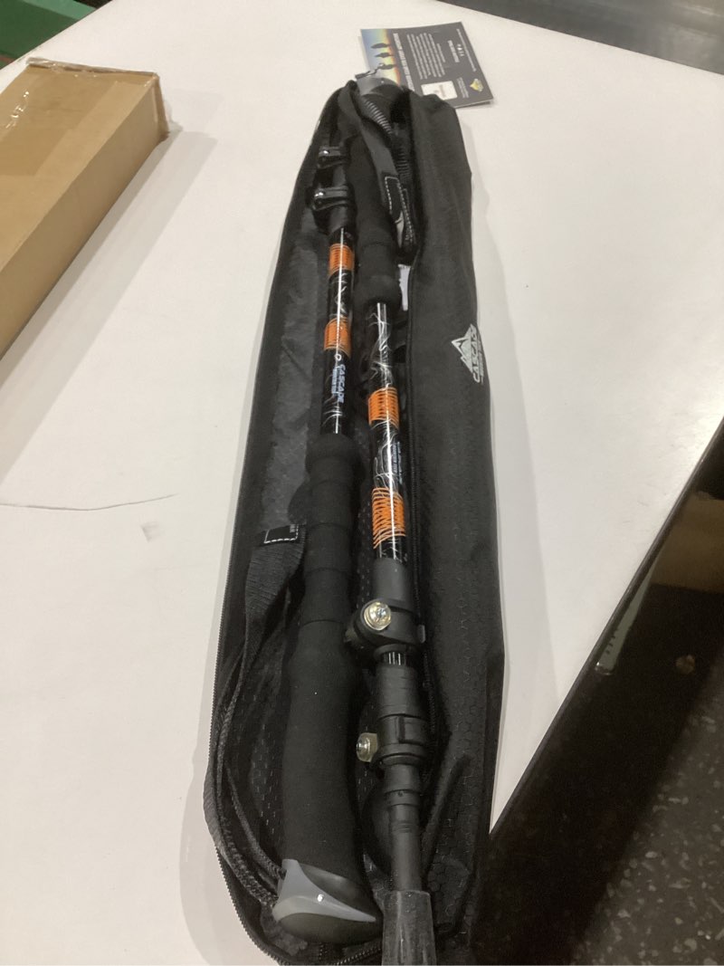 Condition photo showing Good Condition for cascade mountain tech lightweight aircraft-grade aluminum trekking poles with extended down grip plus tip kit orange (eva grip) quick lock trekking poles