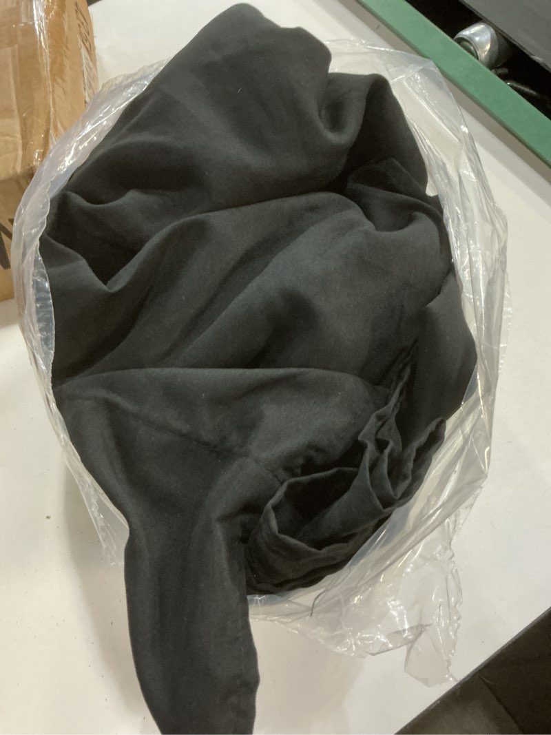 Condition photo showing As Is for black backdrop curtains 20x10 ft polyester photo backdrop drapes for wedding birthday party background decoration 4 panels 5ft x 10ft 4 panels 5ft x 10ft black