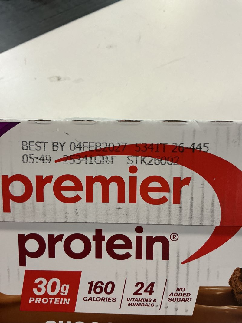 Condition photo showing New/Like New for premier protein premier protein chocolate shake 12-pack decaffeinated chocolate protein single-serve hot cocoa