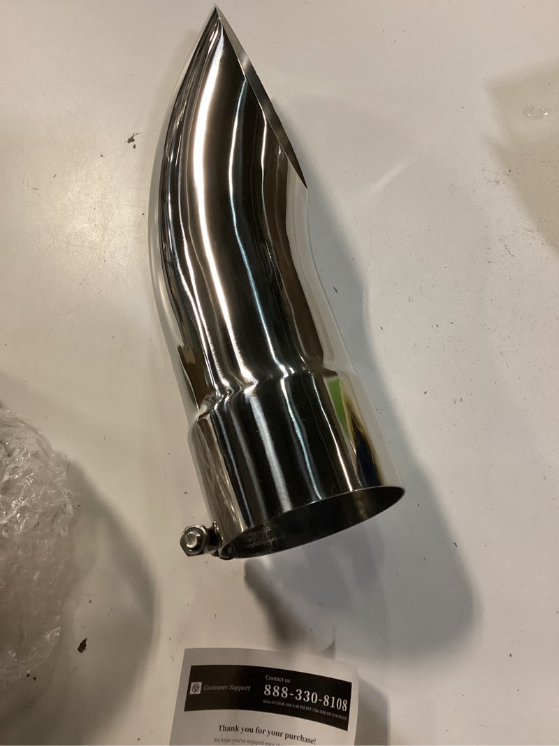 Condition photo showing Good Condition for (similar )exhaust tip diesel 5.00 x 16.00 long 5.00 inlet wtd50016-500-boss-hp-ss bolt