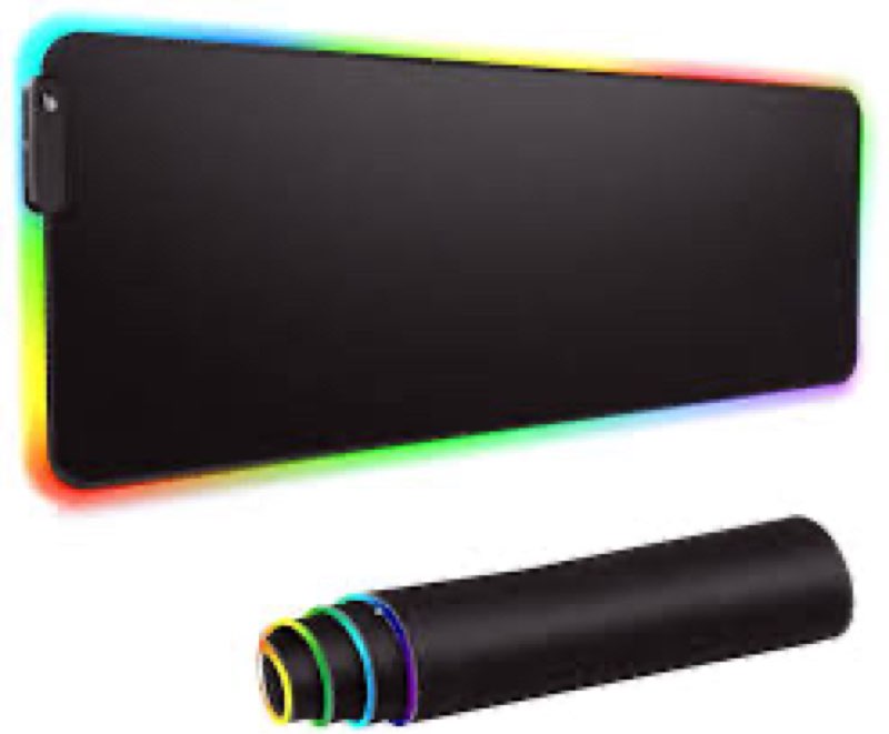 Stanoha RGB Mousepad LED Desk Mat Gaming Large Keyboard Cute Desktop Computer Laptop 14 Light XXL Lo