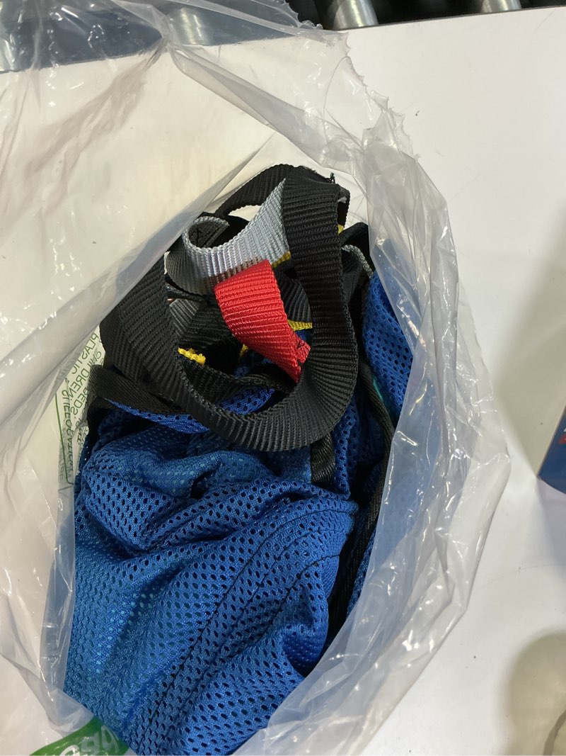 Condition photo showing As Is for vive patient lift sling with opening (400lb capacity) - lifting aid straps for transfer - commode chair for hydrolic medical full body device for elderly, bariatric, nursing, caregiver - mesh support blue
