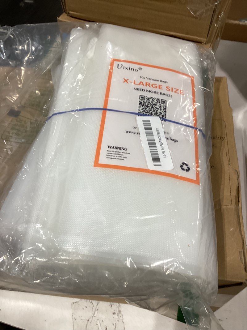 Condition photo showing Good Condition for vacuum sealer bags, 40 reusable vacuum sealer bags for food, bpa-free, meal prep and sous vide cooking,works for handheld sealer and vac sealer machine with external vacuum systems 40 40 bags total, 4-size