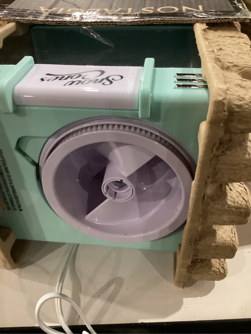 Condition photo showing New/Like New for Nostalgia Snow Cone Shaved Ice Machine - Retro Table-Top Slushie Machine Makes 20 Icy Treats - Includes 2 Reusable Plastic Cups & Ice Scoop - Aqua