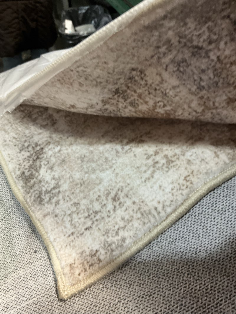 Condition photo showing Good Condition for Capslpad 3x12 Beige Abstract Hallway Runner, Ultra Soft Fabric Washable Runner Rug, Non-Slip Rubber Backing, Stain Resistant Low Pile Runners for Hallways, Kitchen, Entryway, Bedroom Beige 3' x 12' (Runner)
