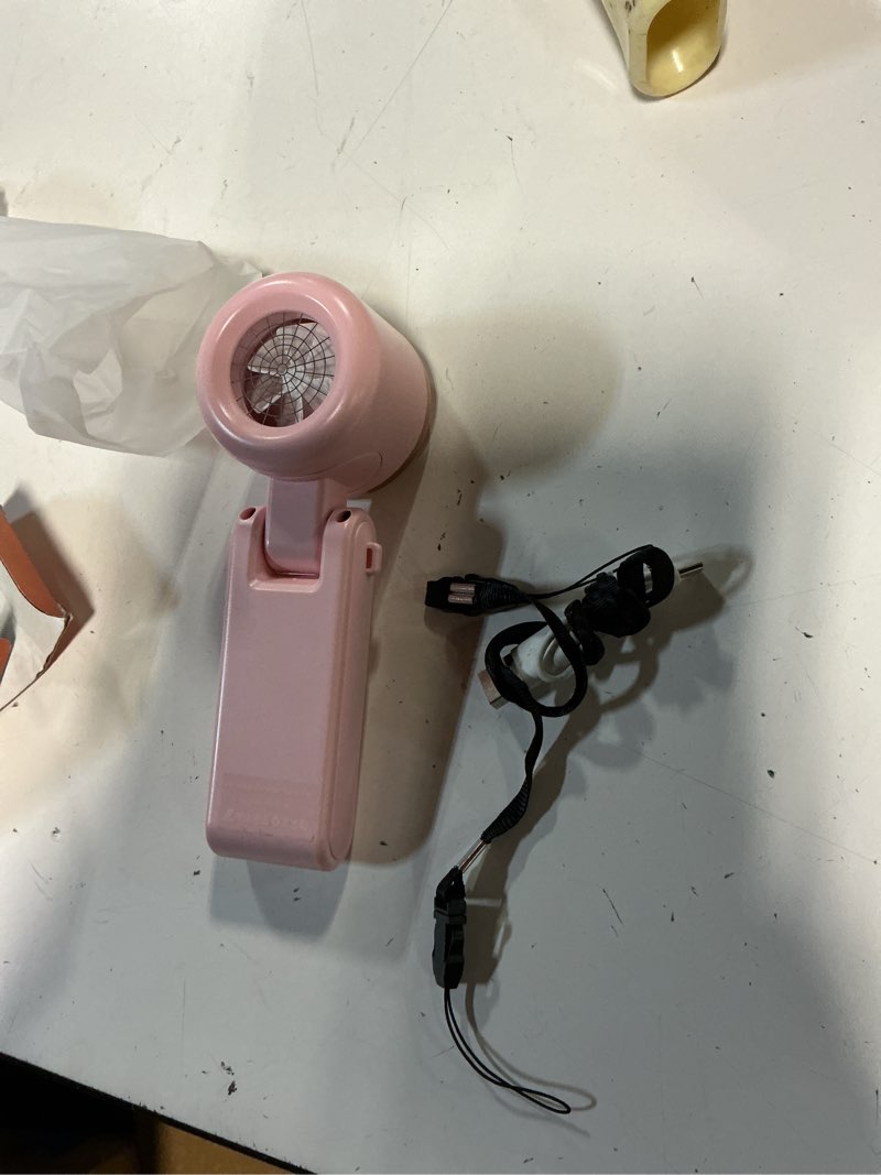 Condition photo showing Good Condition for portable handheld turbo fan - 5 gear high speed 4000mah rechargeable mini personal hand fan blow cold air, battery operated travel essentials, beach vacation, gifts for women, men (pink)