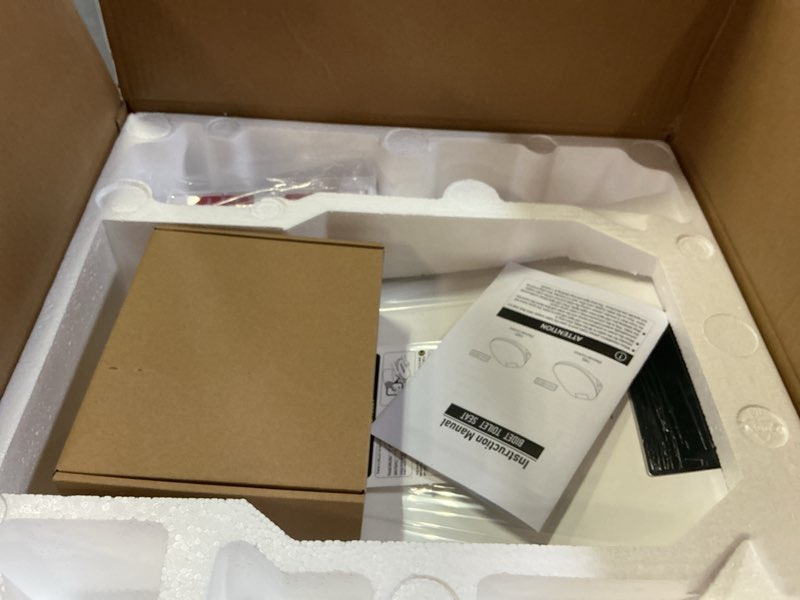 Condition photo showing New/Like New for electric heated bidet toilet seat with remote control, adjustable warm water & pressure, air drying, self-cleaning nozzle, oscillating cleaning, display screen, slow closed lid - round