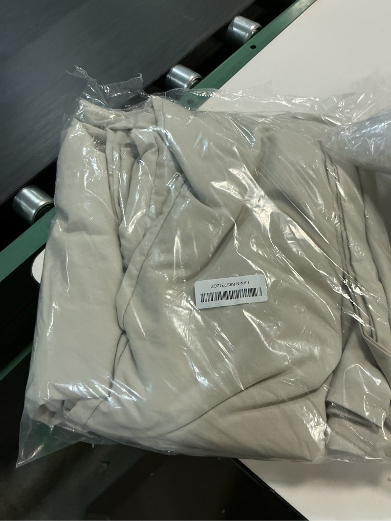 Condition photo showing As Is for bedsure duvet cover queen size - 3 pieces prewashed extra soft bedding set, includes 1 duvet cover 90x90 inches with zipper closure & 2 pillow shams, linen, comforter not included 02 - linen (no comforter) queen (90" x 90")