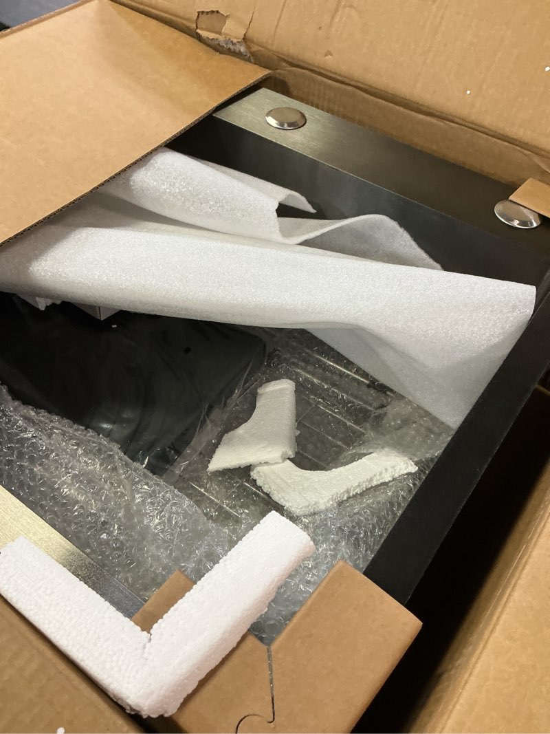 Condition photo showing New/Like New for black kitchen sink,24x18 inch kitchen sink stainless steel drop in kitchen sink topmount stylish and modern look sink with bottom grid,silicon mat and drain assembly add elegance & enhance usability 24x18 black