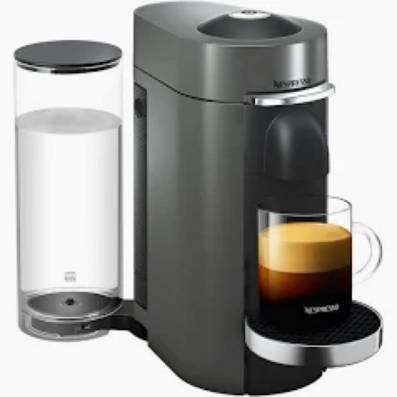 Nespresso Vertuo Plus Coffee and Espresso Maker by De'Longhi, Grey