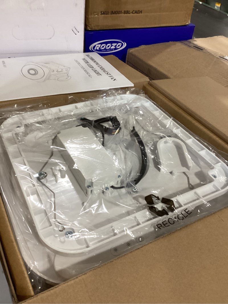 Condition photo showing Good Condition for bathroom exhaust fan with light, 36w quiet vent fan - 160 cfm & 1.0 sone, 1500lm led light (3000k/4000k/5000k) - 5 brightness adjustable, 7 rgb modes & nightlight, remote control, easy to install white