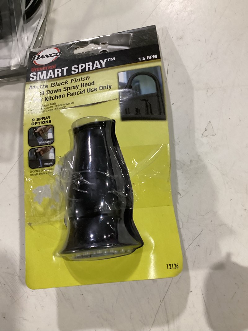 Condition photo showing Good Condition for danco for universal black stainless steel smart pull down sprayer head