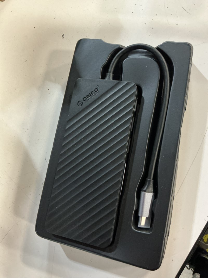 Condition photo showing New/Like New for orico usb-c hub with m.2 ssd enclosure, 8-in-1 usb c docking station fits m.2 nvme/sata ssd, 10gbps, 4k@60hz hdmi, 100w pd, sd/tf card reader 8-in-1 with sd/tf