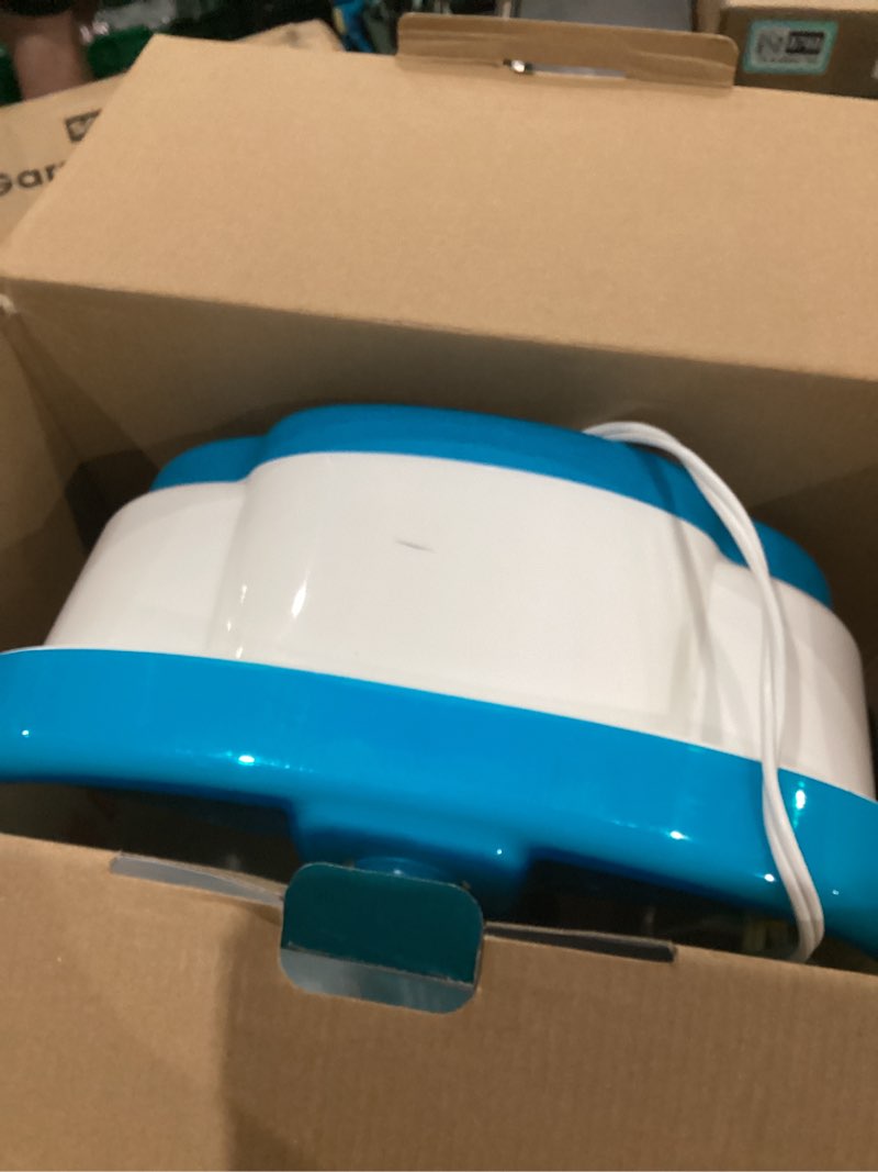 Condition photo showing As Is for Homedics Bubble Mate Foot Spa, Toe Touch Controlled Foot Bath with Invigorating Bubbles and Splash Proof, Raised Massage Nodes and Removable Pumice Stone