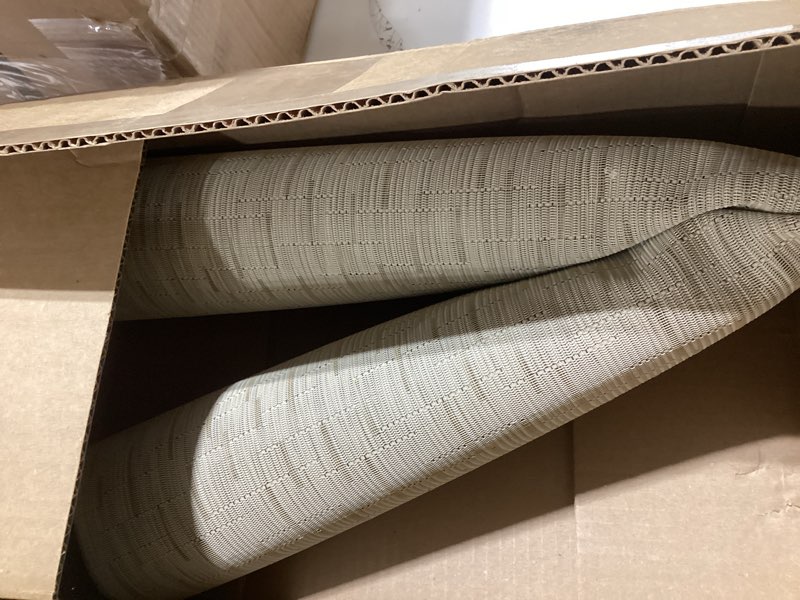 Condition photo showing Good Condition for Blvornl Office Chair Mat for Hardwood Floor, 35" x 48" Desk Chair Mat for Hard Wood and Tile Floor, Large Anti-Slip Hard Floor Protector Rolling Chair Mat, PVC Mat Desk Rug for Office, Light Brown 35" x 48" Light Brown