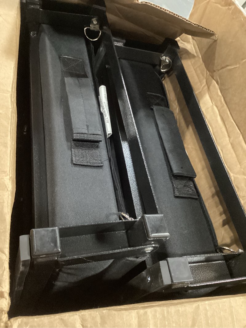 Condition photo showing Good Condition for Romswi Stadium Seats for Bleachers with Back Support 2 Pack, Lightweight Portable Bleacher Chairs with Wide Padded Cushion, Folding Stadium Seat with Cup Holder 17"