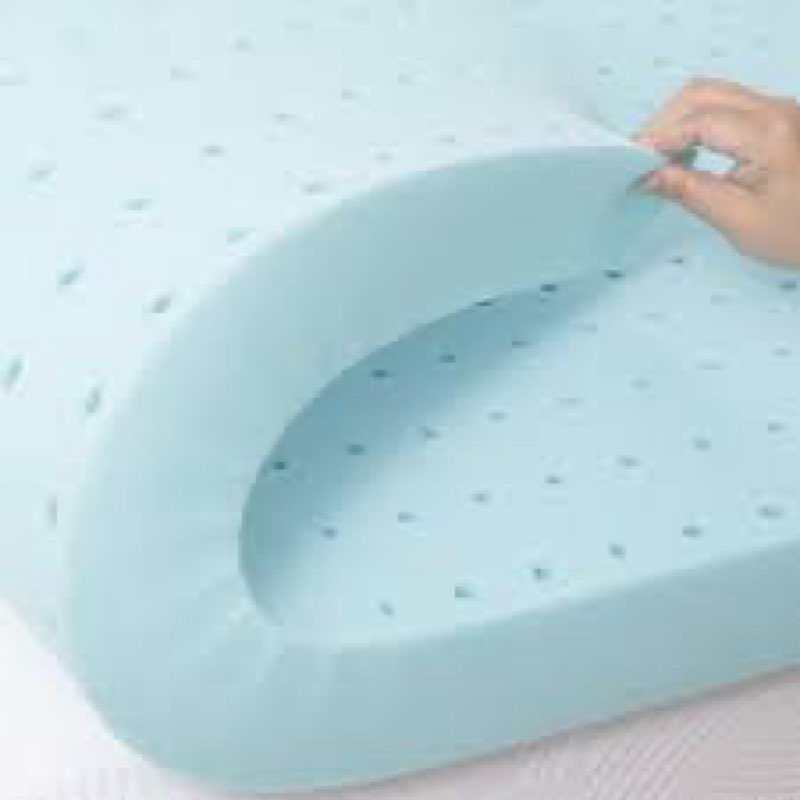 Blue Slow-Rebound Sponge Mattress with Mattress Cover 90x80