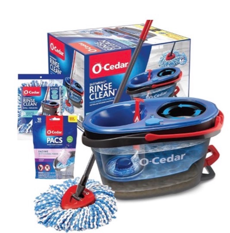 o-cedar easywring rinseclean microfiber spin mop system (used)