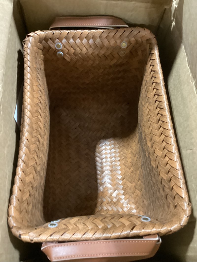 BROWNLILY Handwoven Clothes Basket Laundry Hampers Large Wicker Storage Baskets for Shelves Blankets