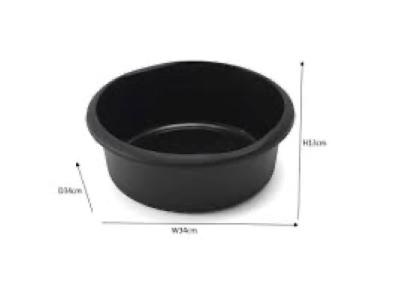 (2 PIECES)Addis 518080 Round Washing Up Bowl, Black,