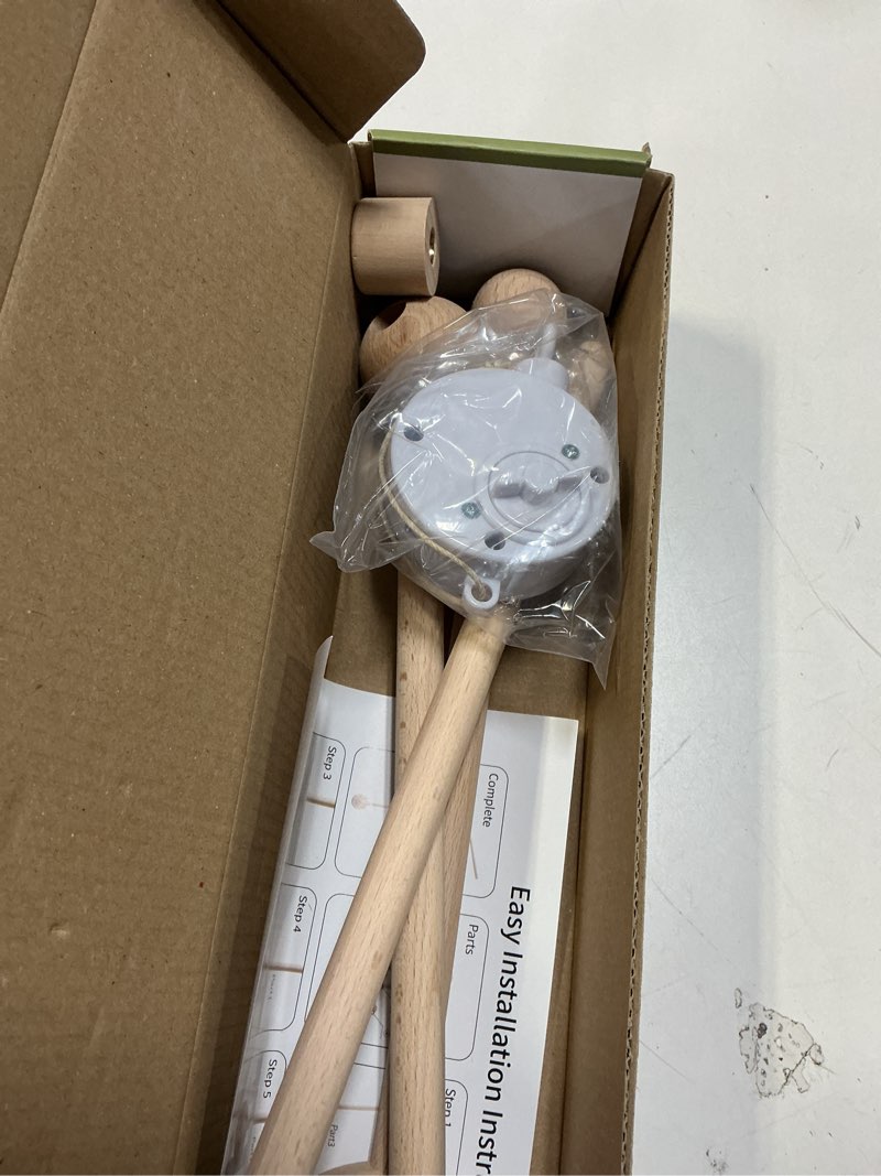 Condition photo showing Good Condition for Baby Crib Mobile Arm Wooden Holder 30 inch Beech Hangers with Rotating Music Box Nursery Decor Attachment Safe Anti Slip Set Wooden Baby Mobile Holder