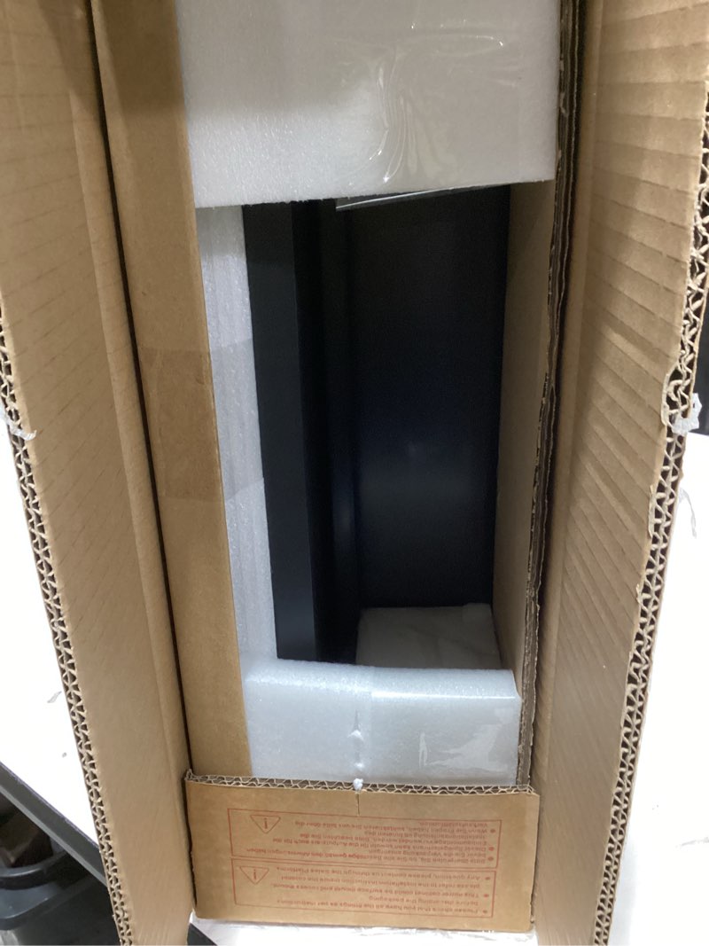 Condition photo showing Good Condition for Fundin Plastic Black Medicine Cabinet, Beveled Edge Mirror Door with Round Corner Metal Frame, Recessed and Surface Mount Bathroom Medicine Cabinet, 16 x 24 inch Mirror Size Black 16 x 24 inches