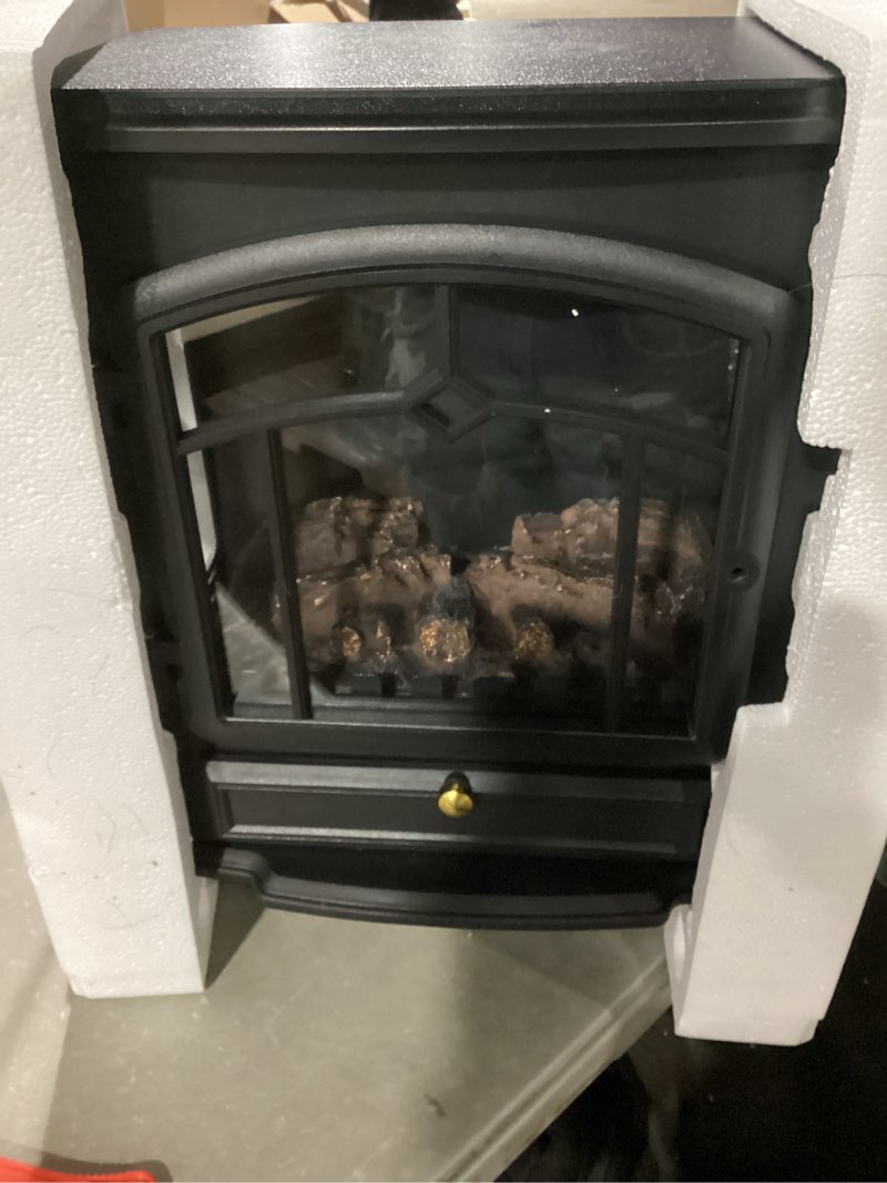 Condition photo showing Good Condition for ZAFRO Electric Fireplace Stove, 5100 BTU Quick Heating Electric Fireplace Heater with Adjustable Flame Brightness, 1000W/1500W Thermostat, for Living Room, Bedroom 22 inch Standard