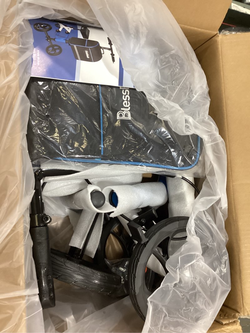 Condition photo showing Good Condition for Knee Scooter?Knee Scooter for Adults for Foot Surgery?Knee Walker for Foot Injuries Compact Crutch Alternative with Dual Braking System (Blue)