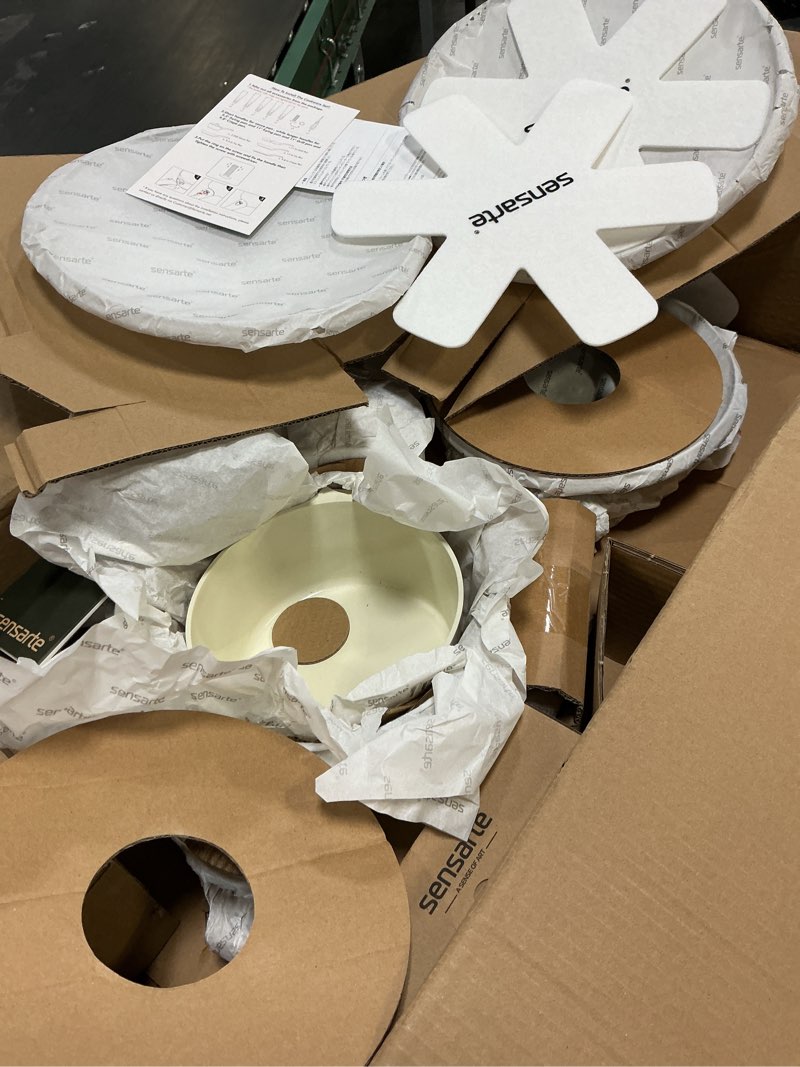 Condition photo showing Good Condition for sensarte ceramic cookware sets, pots and pans set non stick, non toxic healthy induction cookware, 26 pcs nonstick kitchen cooking set, w/frying pans set, saucepans set ceramic white