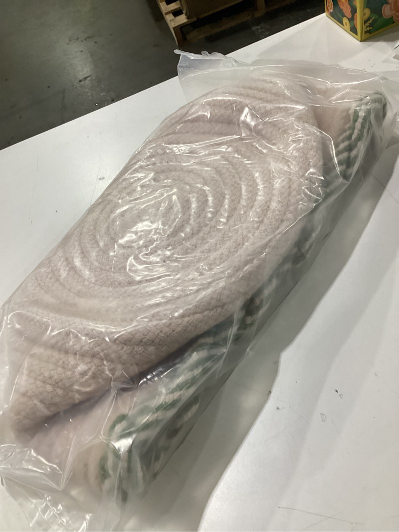 Condition photo showing New/Like New for Wool Twist Holiday Floor Basket - Olive 15"x15"x12"