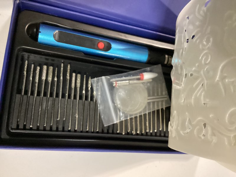 Condition photo showing Good Condition for engraving pen for all materials, ultimate cordless portable tool for artists & diyers, portable rotary engraver machine for jewelry wood glass stone carving - engrave 60+ surfaces (deep blue)