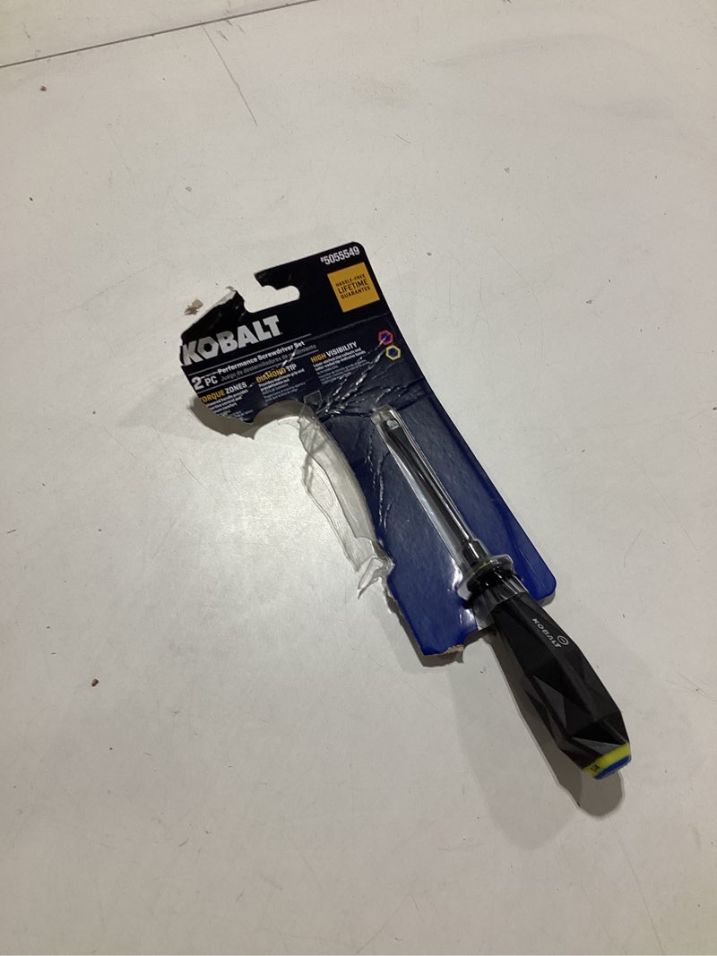Condition photo showing As Is for Kobalt 2 -Piece 4-in Screwdriver Set in the Screwdrivers department