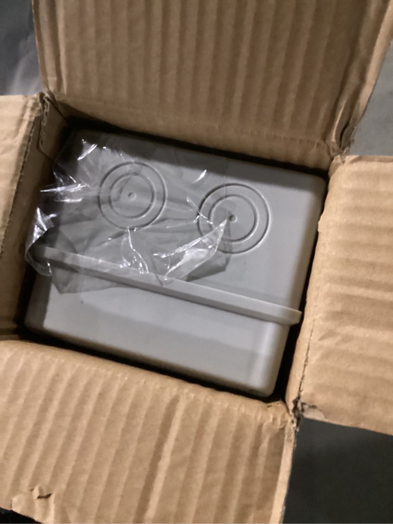 Condition photo showing As Is for 32 Amp Dual Power Manual Transfer Switch, with IP65 Protection Box, 2Pcs 2-Pole Circuit Breakers with Single-Side Slide Lock, DIN Rail and Waterproof Joints Included, Ideal for Industrial and Home Use Manual Transfer Switch+Single-Side Slide Lock+Box